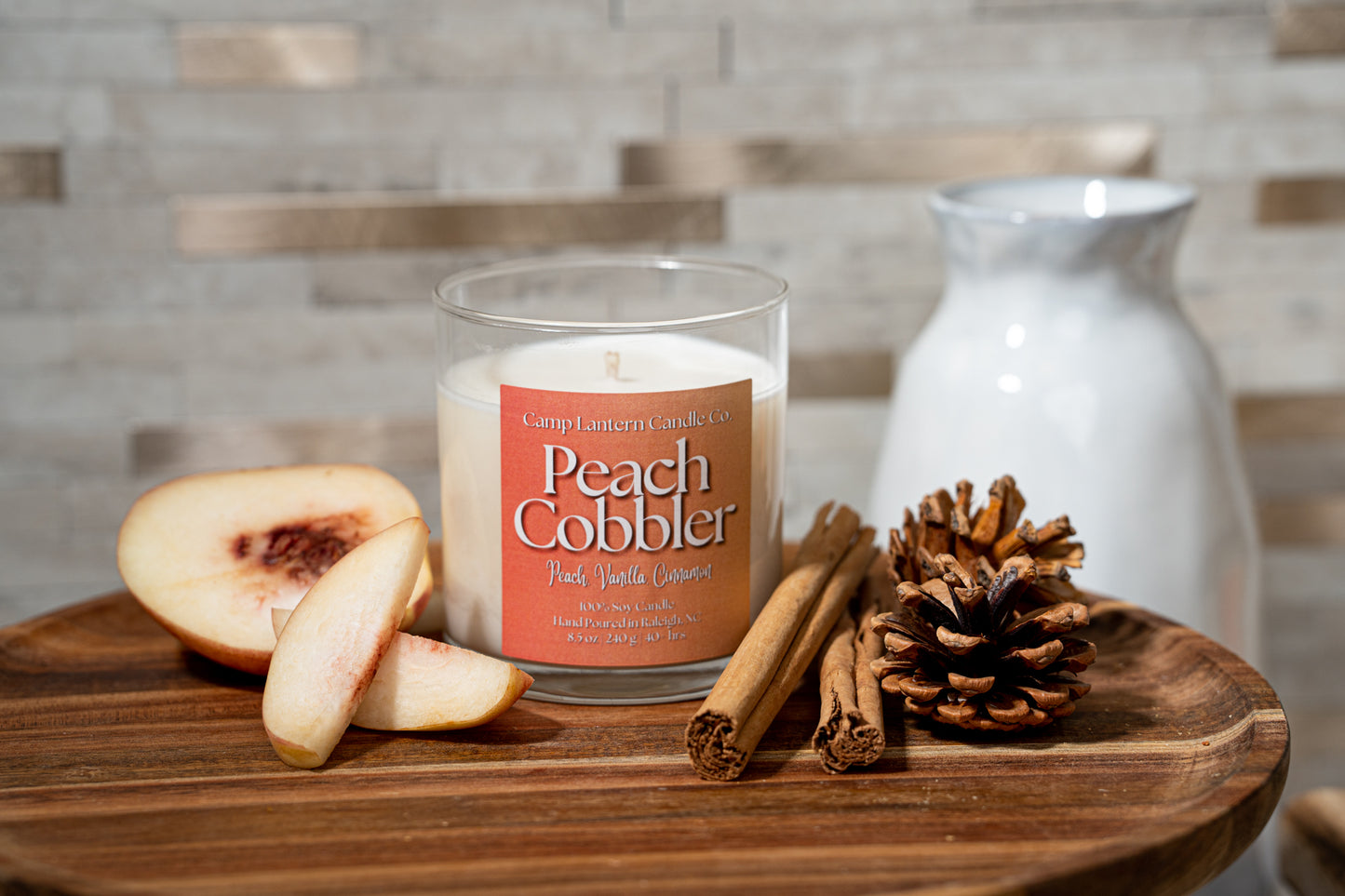 Peach Cobbler - Glass Tumbler