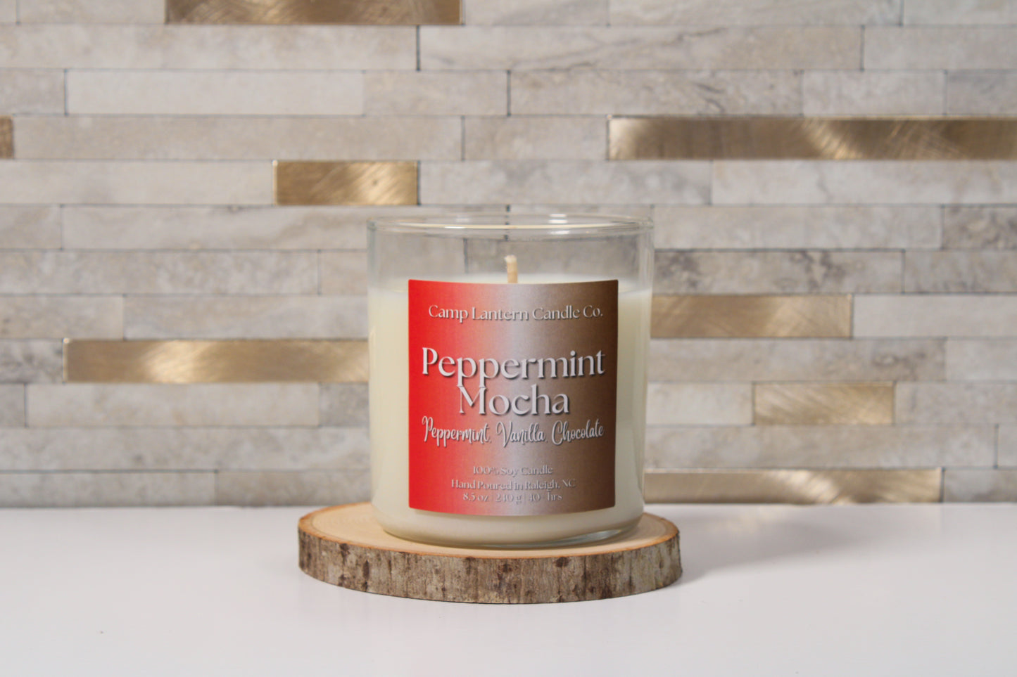 Peppermint Mocha - Glass Tumbler